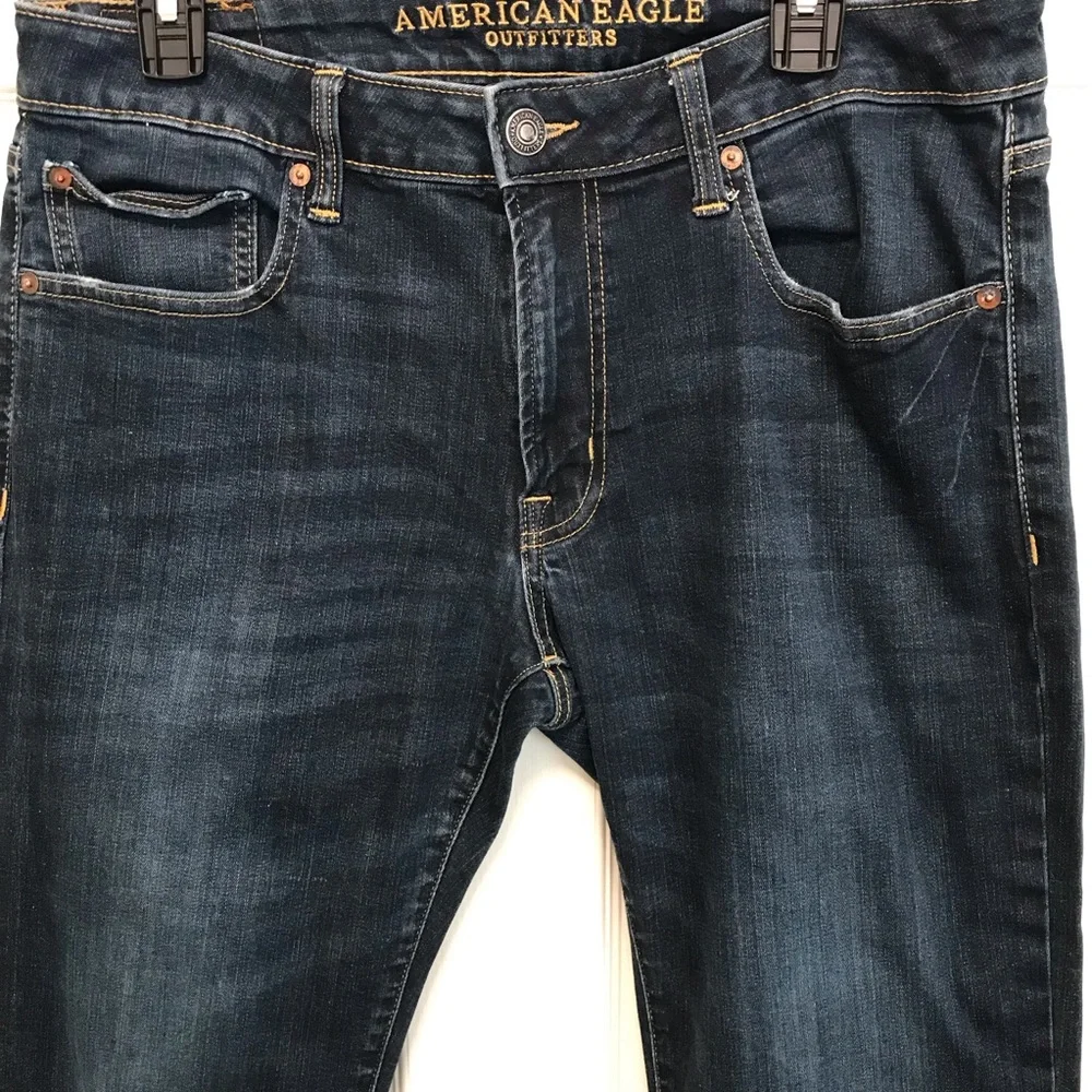 NWT Two Pair American Eagle Slim Straight Jeans 34x32